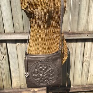 Brighton Ferrara Crossbody organizer purse Pewter